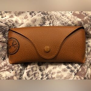 Ray-Ban Tan Leather Sunglasses Case